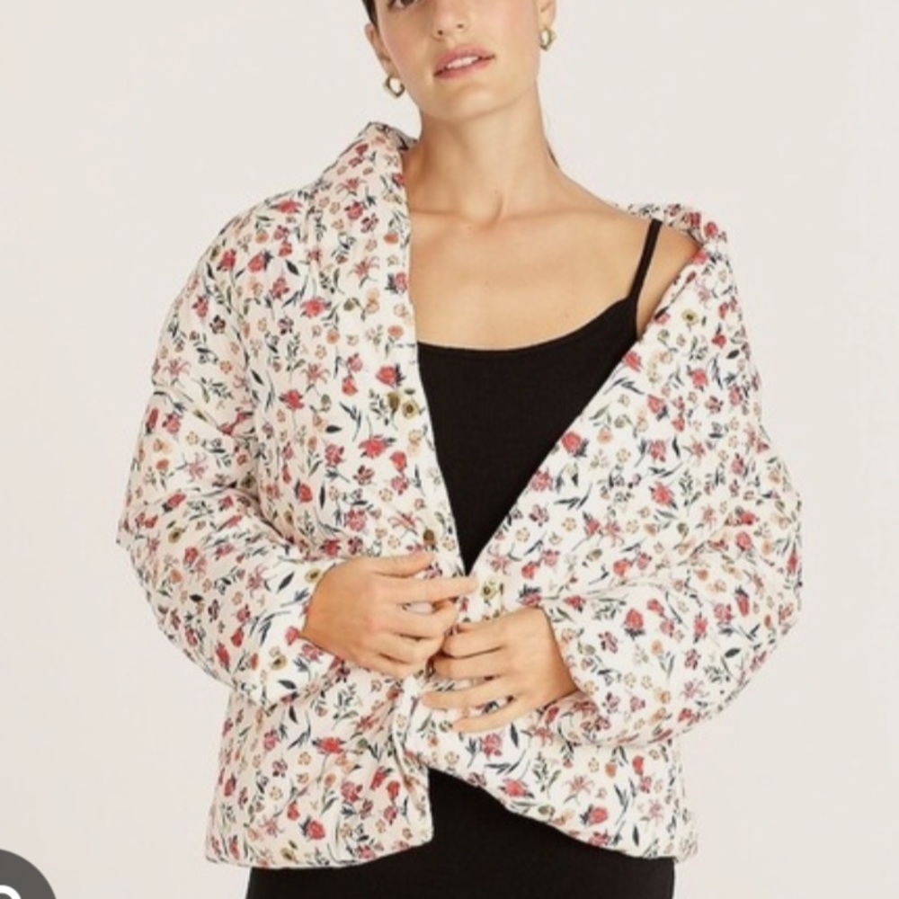 JCREW Floral Puffer Jacket